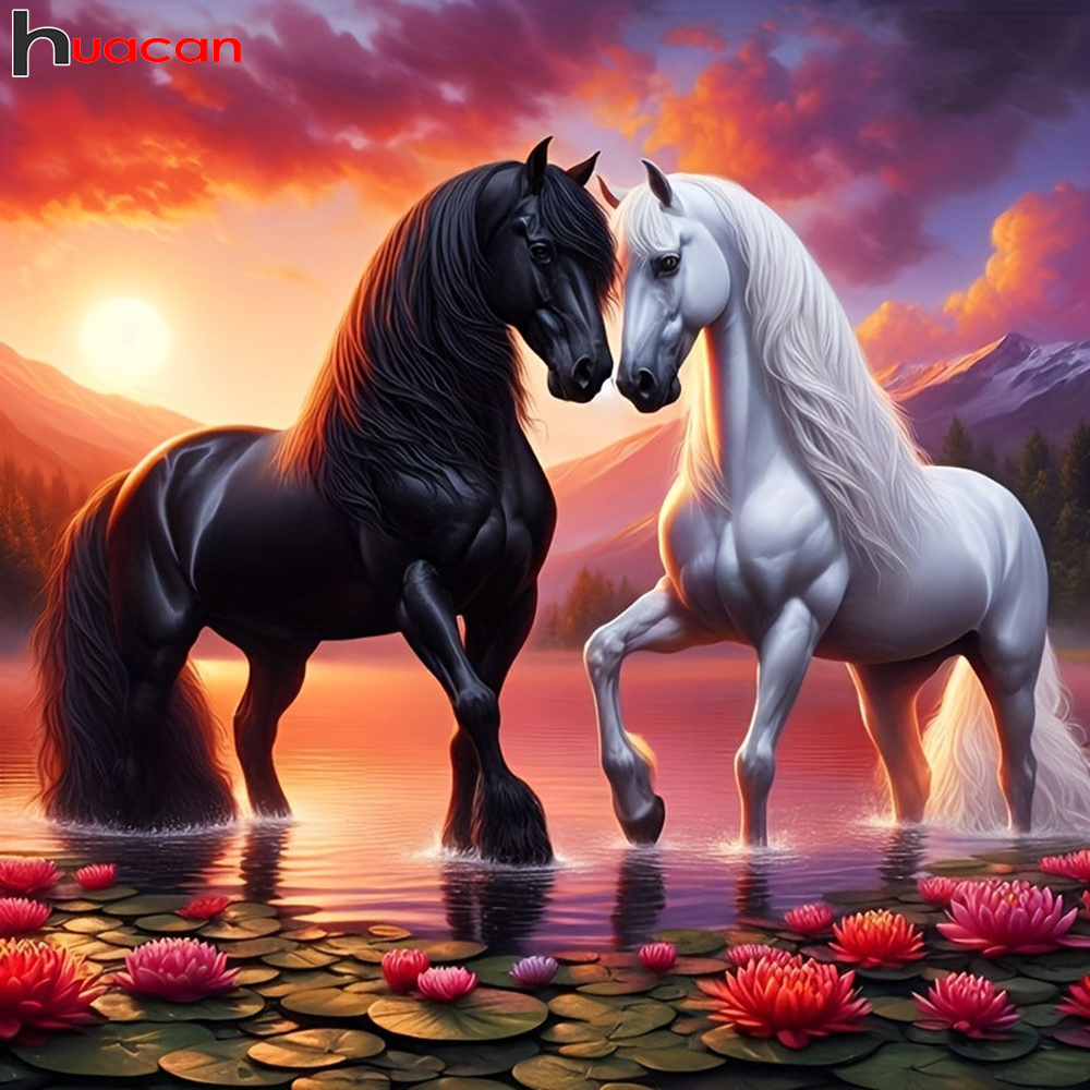 Embroidery Horse - Huacan Diamond Painting Set Tai Chi