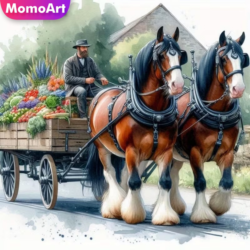 Embroidery Horse - Momoart Kit Ricamo Diamantato Cavallo, Pittura