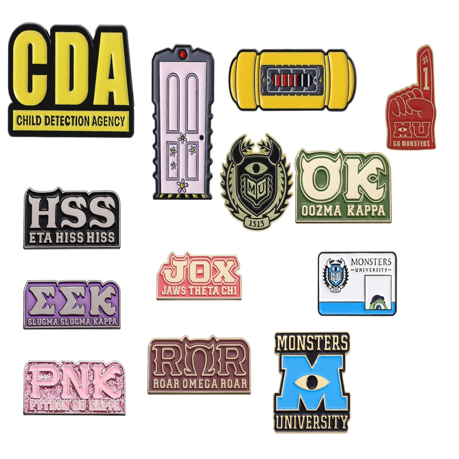 Embroidery Initials - Spilla in metallo con serie di