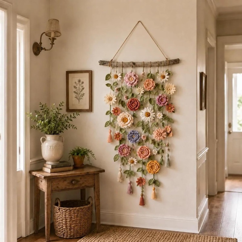 Linen Fabric Natural - Nuova Decorazione da Parete Boho Fatta
