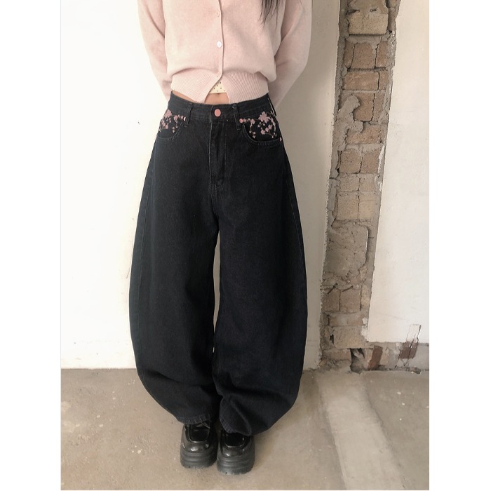 Embroidery Jeans Sakura - Primavera 2026 Jeans a Vita Alta