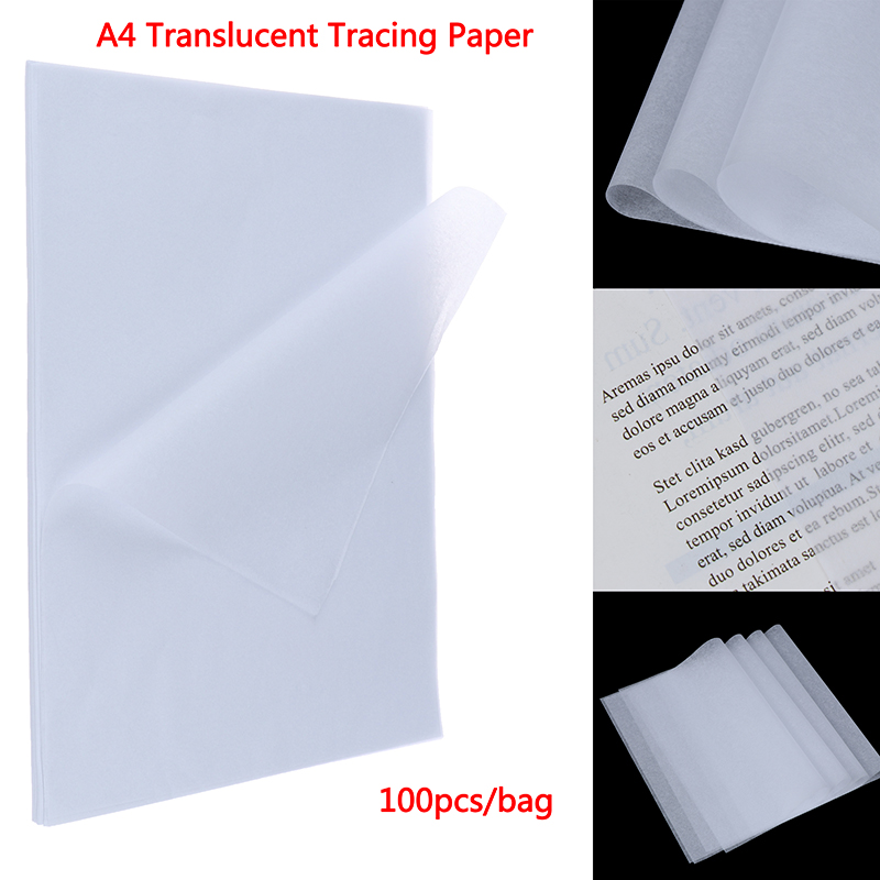 Transfer Pen Ink - 100/500 Pezzi Carta da Tracciare Traslucida
