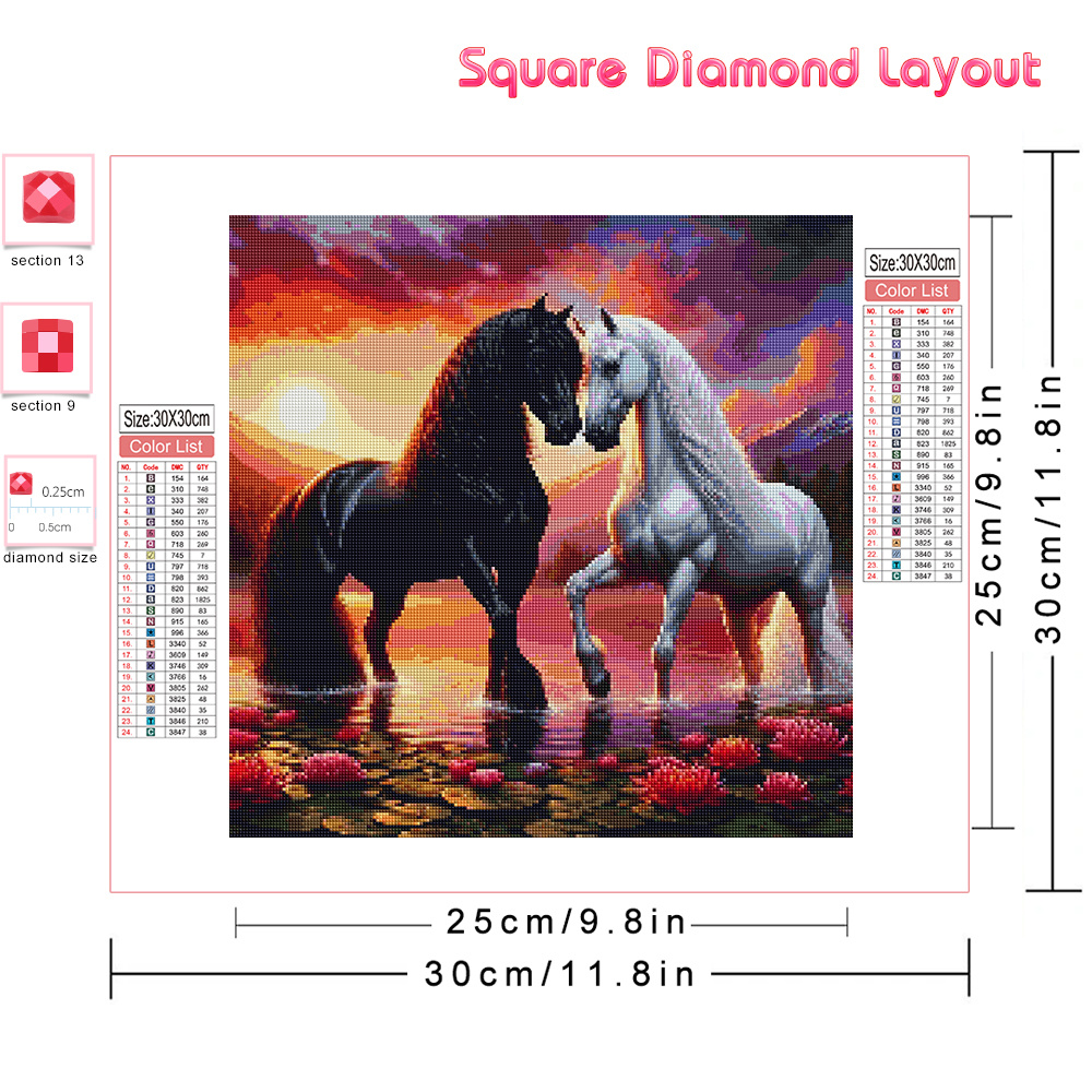 Huacan Diamond Painting Set Ta - Embroidery Horse recensione e prezzo