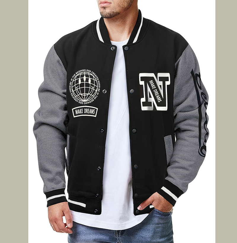 Giacca da Baseball con Lettera - Embroidery Letter N recensione e prezzo