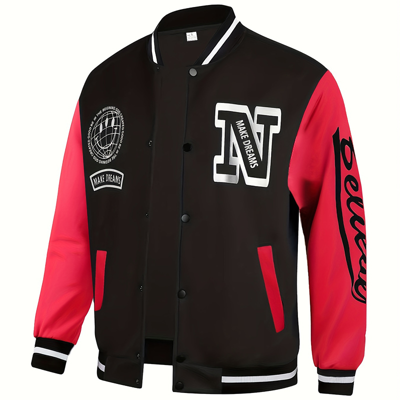 Giacca da Baseball con Lettera - Embroidery Letter N recensione e prezzo