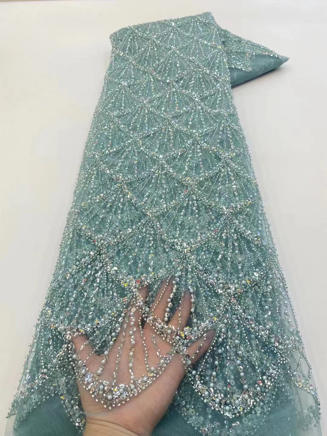 Tessuto in pizzo tulle african - Embroidery Net Dress recensione e prezzo