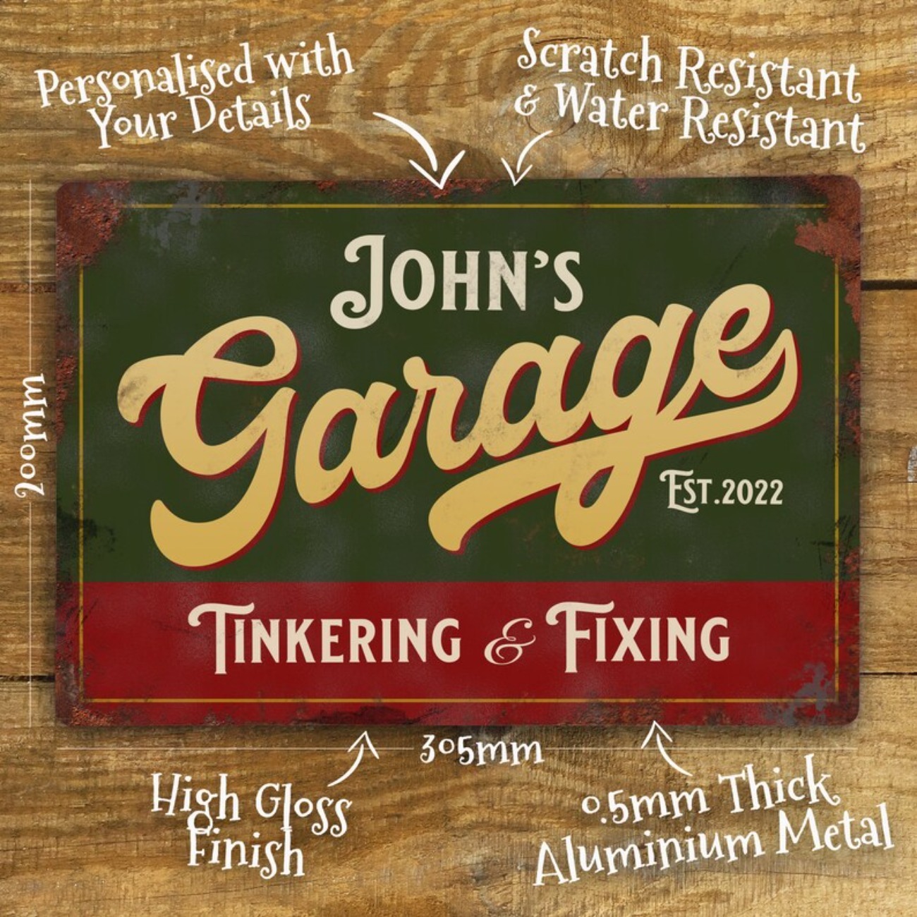 Targa in metallo per garage pe - Embroidery Water recensione e prezzo