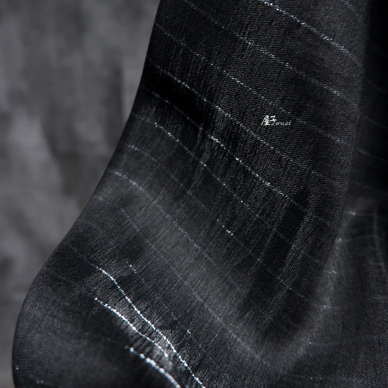 Tessuto a righe scure in lino  - Linen Fabric Natural recensione e prezzo