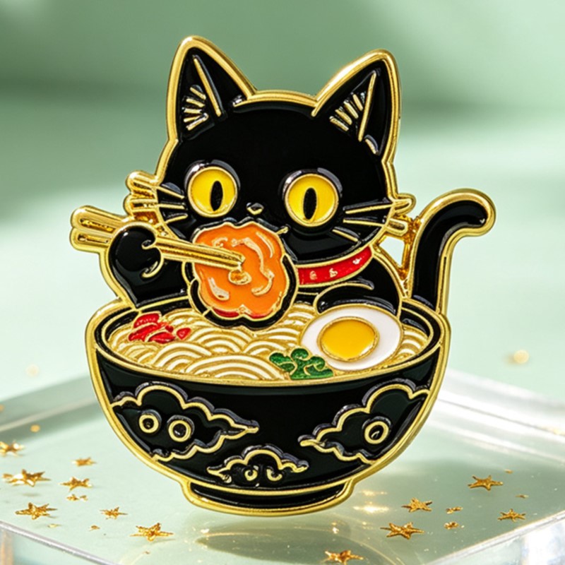Grazioso Gatto Nero che Mangia - Embroidery Textile recensione e prezzo