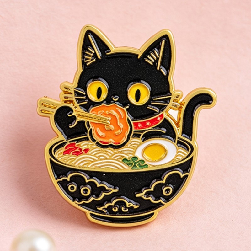 Grazioso Gatto Nero che Mangia - Embroidery Textile recensione e prezzo
