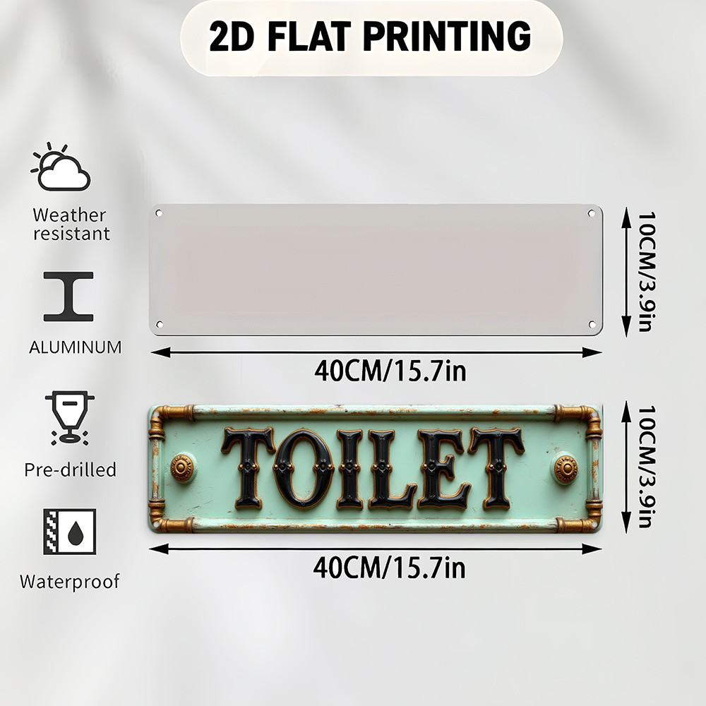 Targa per WC piatta e vintage  - Embroidery Water recensione e prezzo