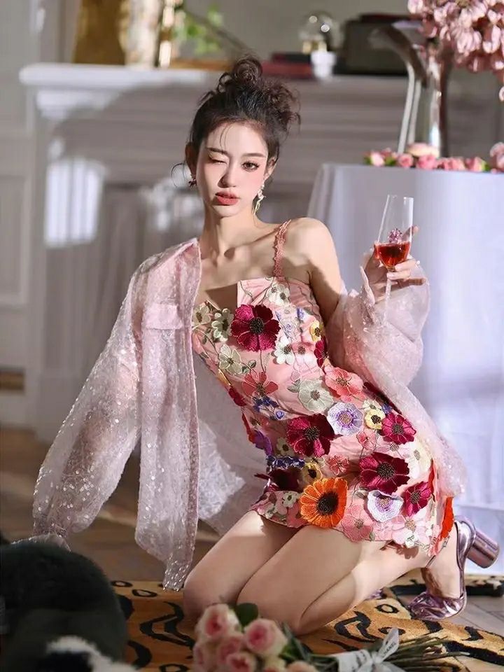 Tessuto di pizzo colorato fior - Embroidery Net Dress recensione e prezzo