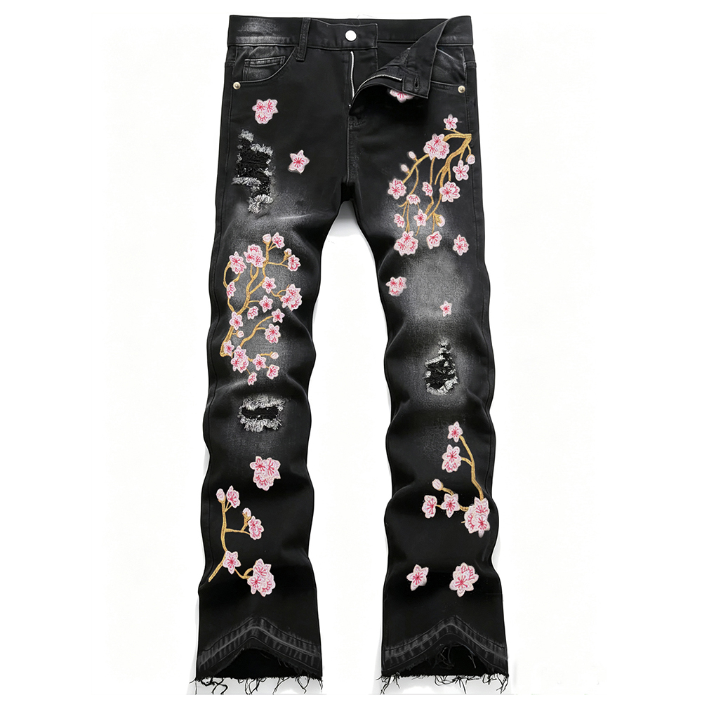 Jeans da Uomo in Denim Elastic - Embroidery Jeans Sakura recensione e prezzo
